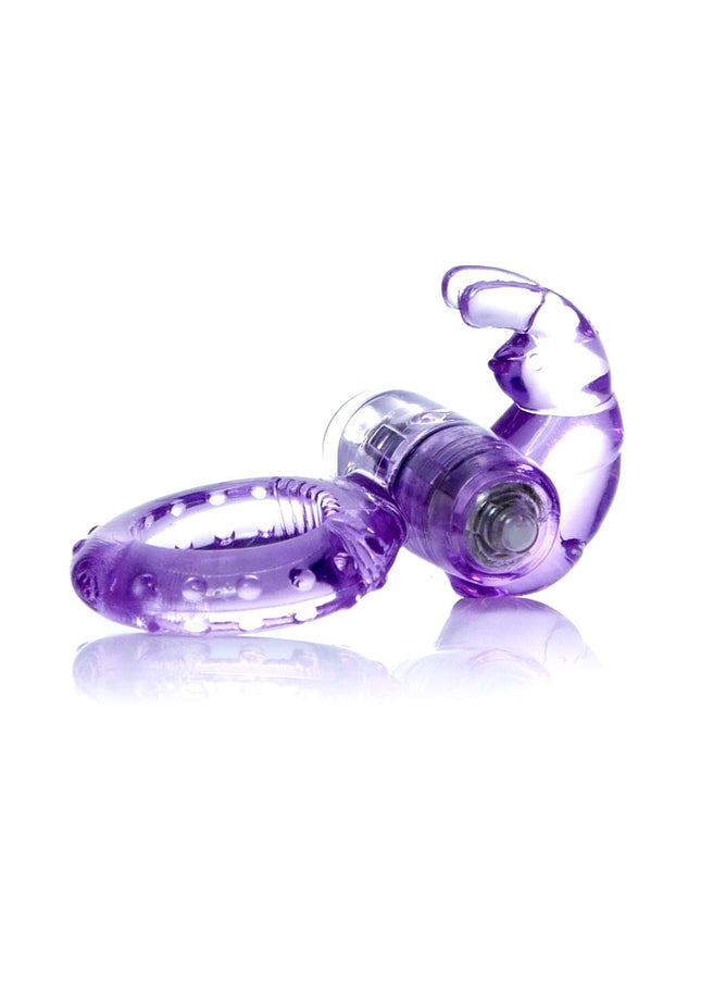 Bossoftoys - 67-00048 - Rabbit Vibrating Cockring  - 7,5 cm - Purple - batteries included - packed in strong blister