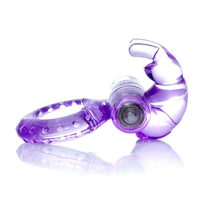 Bossoftoys - 67-00048 - Rabbit Vibrating Cockring - 7.5 cm - Purple - batteries included - packed in strong blister