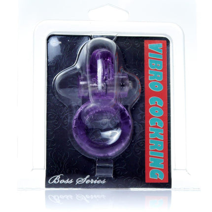 Bossoftoys - 67-00048 - Rabbit Vibrating Cockring - 7.5 cm - Purple - batteries included - packed in strong blister