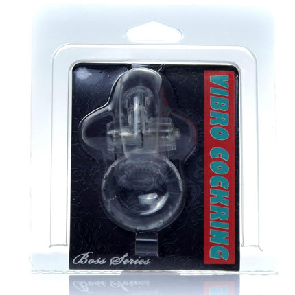 Bossoftoys - 67-00049 - Rabbit Vibrating Cockring - 7.5 cm - Clear - batteries included - packed in strong blister