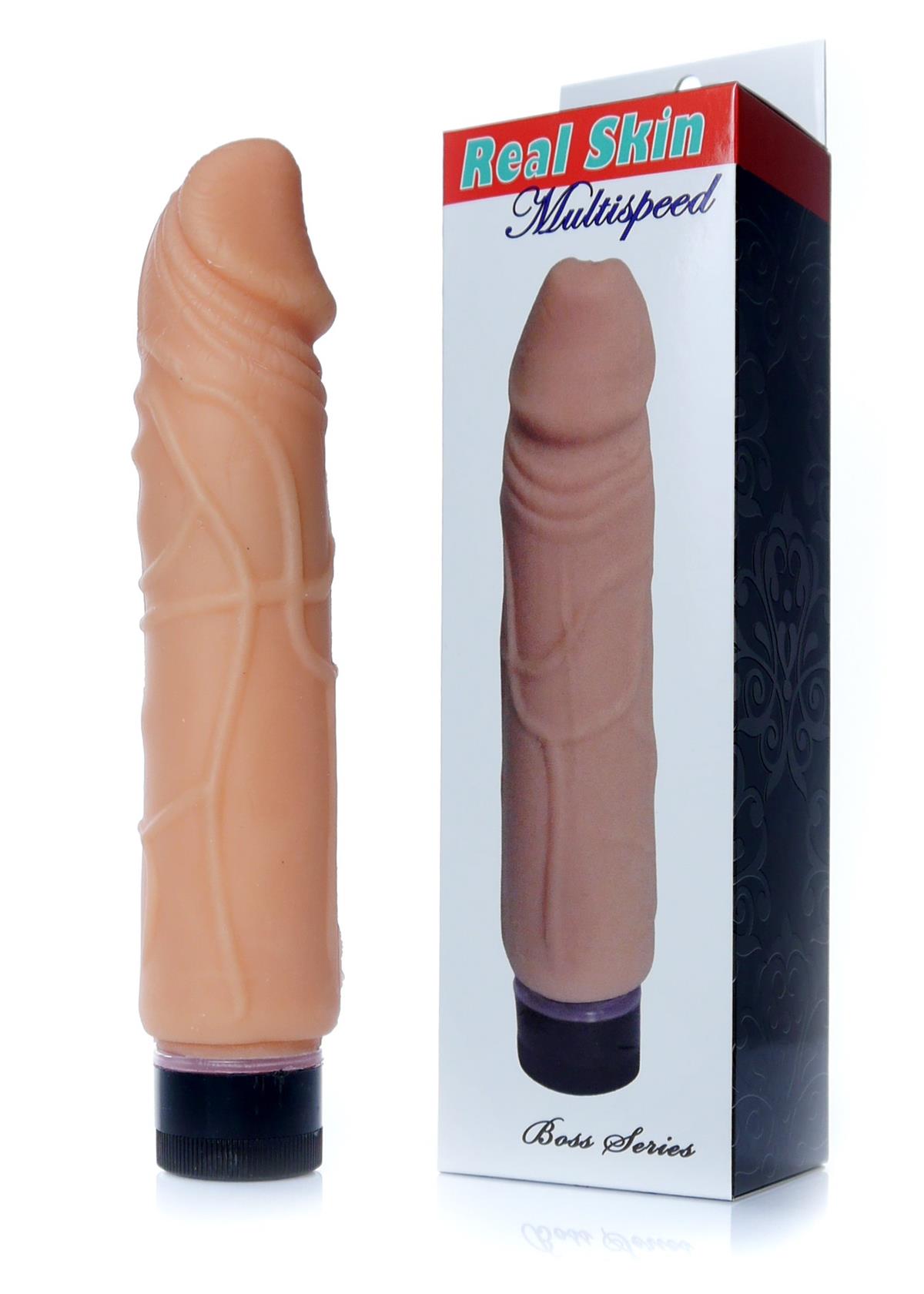 Realistischer Vibrator Real Skin Hautfarbe - 22 cm