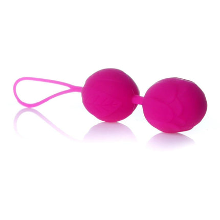 Bossoftoys - 67-00070 - Silicone Kegal Balls - duo Geisha ball - Pink - Dia 3,2 cm -  Clear box