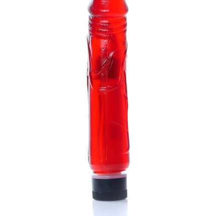 Bossoftoys - 67-00075 - Real Skin - Realistic vibrator - Juicy jelly Red - 22 m- Dia 4 cm - Multispeed