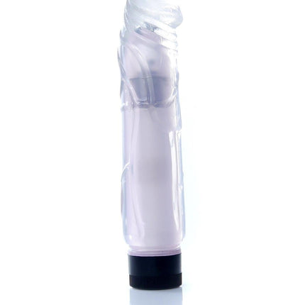 Bossoftoys - 67-00076 - Real Skin - Realistic vibrator - Juicy jelly Clear transparant - 22 m- Dia 4 cm - Multispeed