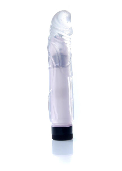 Bossoftoys - 67-00076 - Real Skin - Realistic vibrator - Juicy jelly Clear transparent - 22 m - Dia 4 cm - Multispeed