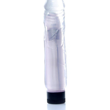 Bossoftoys - 67-00076 - Real Skin - Realistic vibrator - Juicy jelly Clear transparant - 22 m- Dia 4 cm - Multispeed