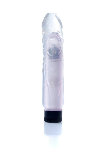 Bossoftoys - 67-00076 - Real Skin - Realistic vibrator - Juicy jelly Clear transparent - 22 m - Dia 4 cm - Multispeed
