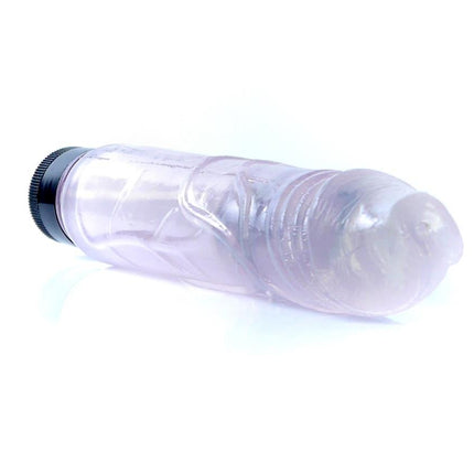 Bossoftoys - 67-00076 - Real Skin - Realistic vibrator - Juicy jelly Clear transparant - 22 m- Dia 4 cm - Multispeed