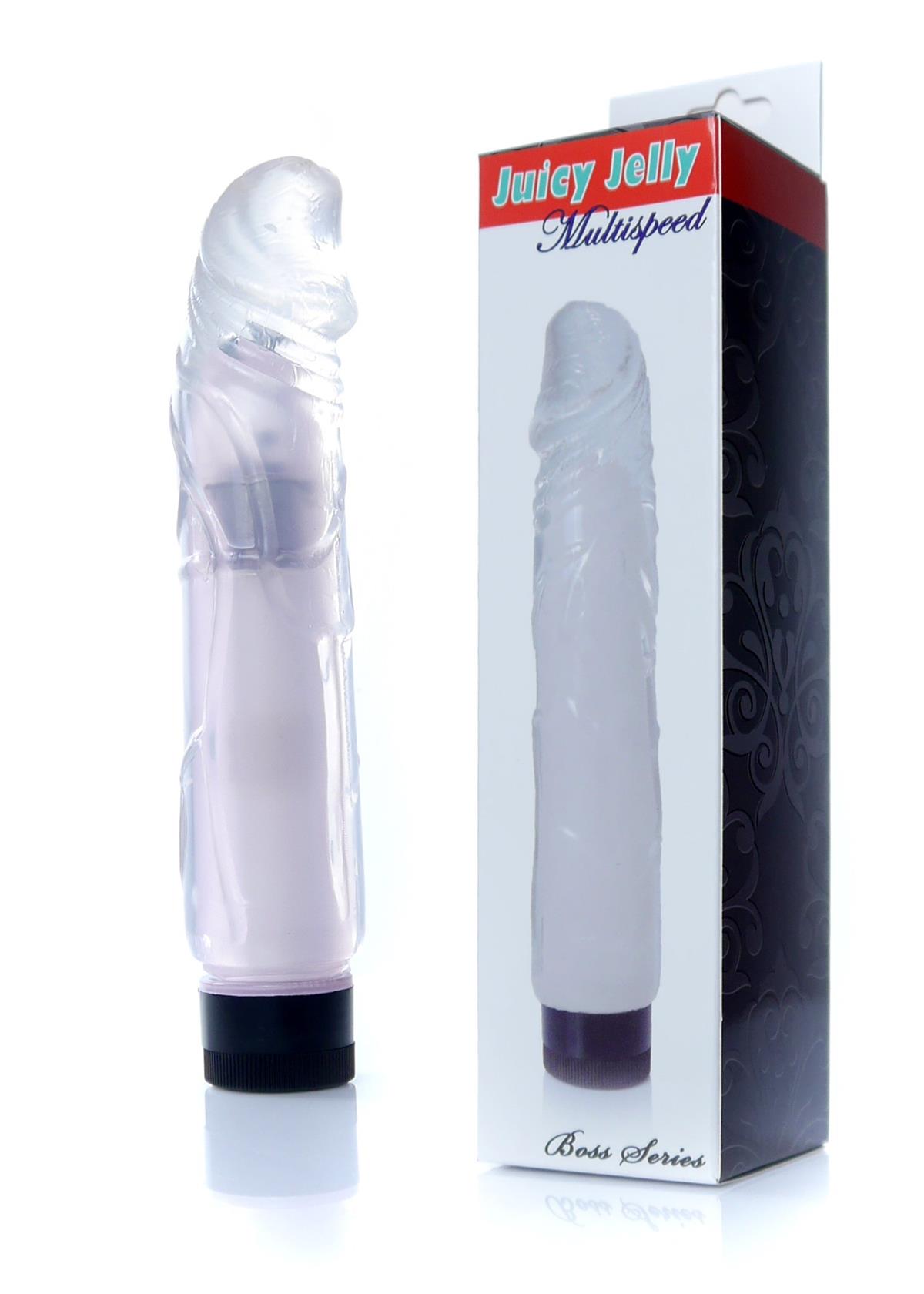 Realistische Vibrator Transparant 22 cm - Multispeed