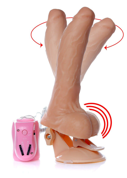 Bossoftoys - 67-00077 - Vibrator - Mr. Perfect - Rotating &amp; Vibration - 12 Functions - 15 CM - Flesh