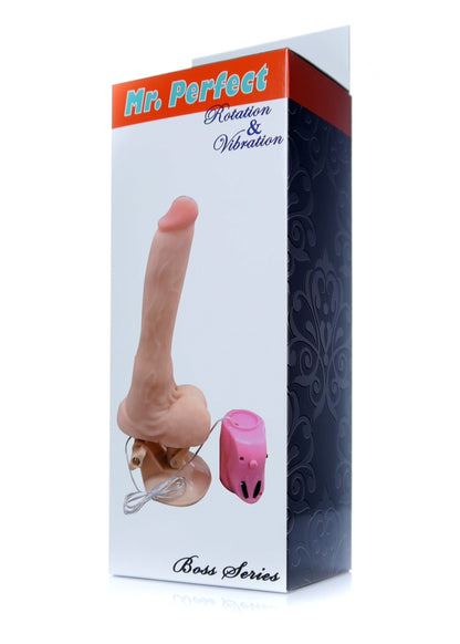 Bossoftoys - 67-00077 - Vibrator - Mr. Perfect - Rotating &amp; Vibration - 12 Functions - 15 CM - Flesh