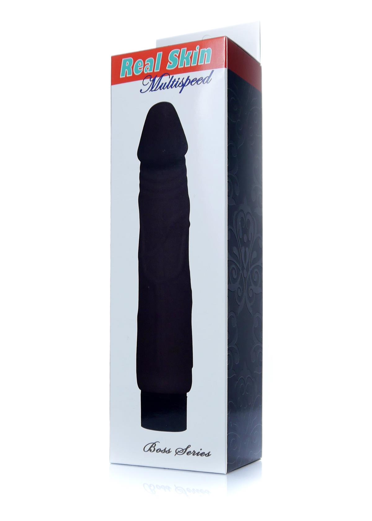 Bossoftoys - 67-00072 - Real Skin - Realistic vibrator - Black - 22 m- Dia 4 cm - Multispeed