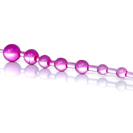 Bossoftoys - 67-00084 - Juicy jelly Anal Beads - Extra Long length - Pink - 29 m- Dia 1,2 cm  / 2,8 cm
