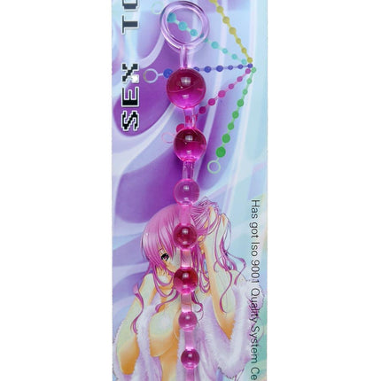 Bossoftoys - 67-00084 - Juicy jelly Anal Beads - Extra Long length - Pink - 29 m- Dia 1,2 cm  / 2,8 cm