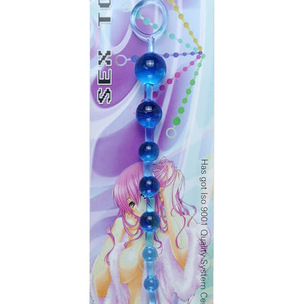 Bossoftoys - 67-00087 - Juicy jelly Anal Beads - Extra Long length - Blue - 29 m- Dia 1,2 cm  / 2,8 cm