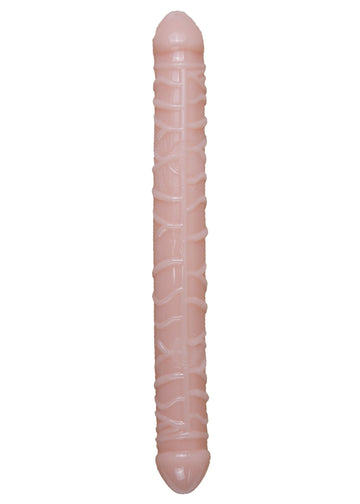 Dubbele Dildo Flexibel Huidskleur