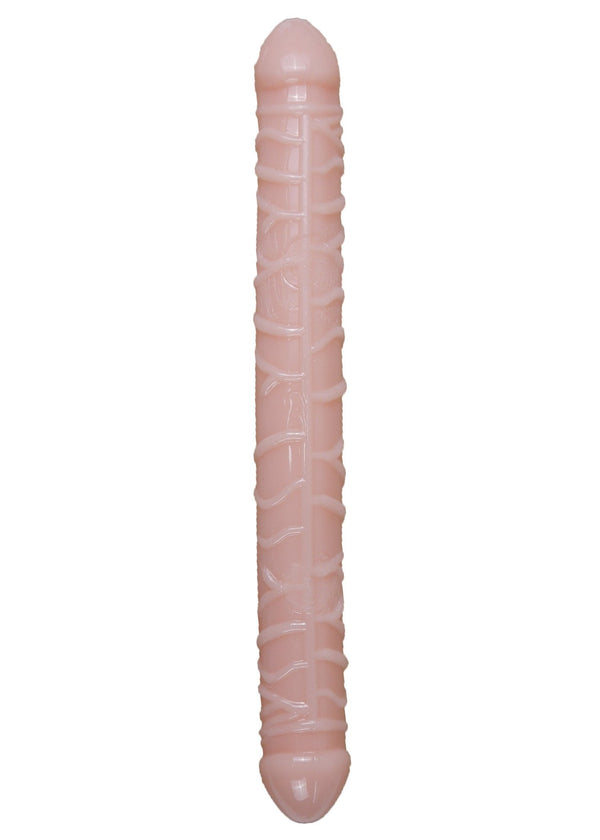 Dubbele Dildo Flexibel Huidskleur