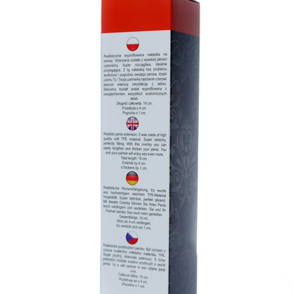 Bossoftoys - 67-00097 - Perfect Sleeve Mulatto - Penis extender - Lenght 18,5 cm / dia 4 cm - colour box - Flesh