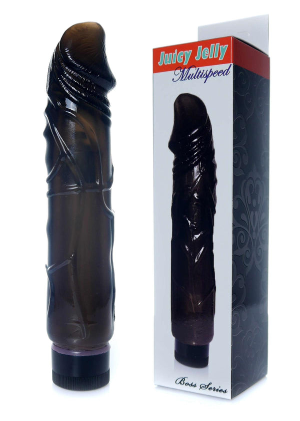 Realistische Vibrator Zwart 22 cm - multispeed