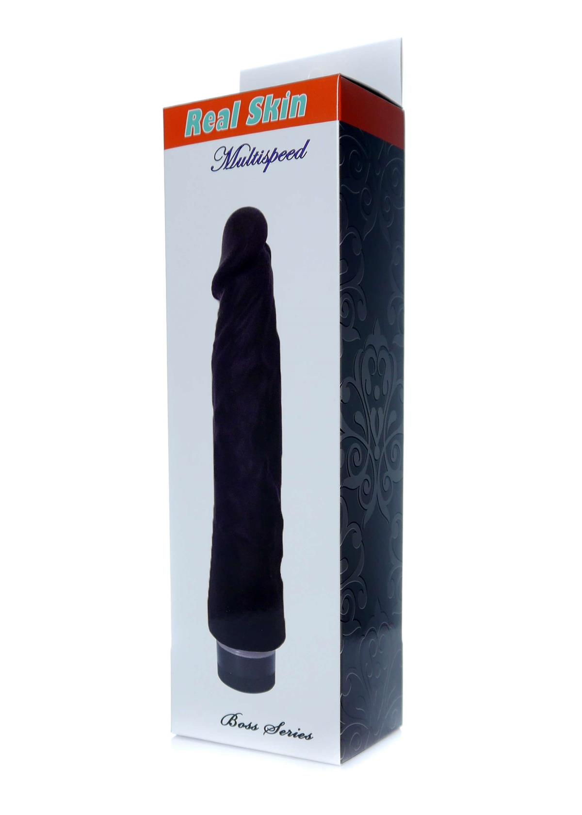 Bossoftoys - 67-00099 - Real Skin - Realistic vibrator - Black - 22 m- Dia 4 cm - Multispeed