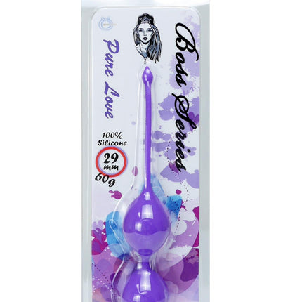 Bossoftoys - 75-00005 - Silicone Kegel Balls - length 16,5 cm - width  29mm  - 60g - Purple - strong blister