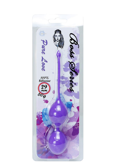 Bossoftoys - 75-00005 - Silicone Kegel Balls - length 16.5 cm - width 29mm - 60g - Purple - strong blister