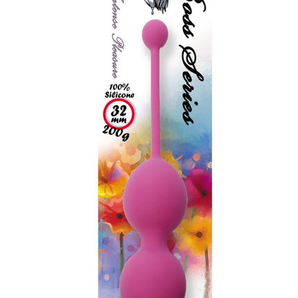 Bossoftoys - 75-00013 - Silicone Kegel Balls - length 16,5 cm - width  32mm  - 20g - DarkPink - strong blister