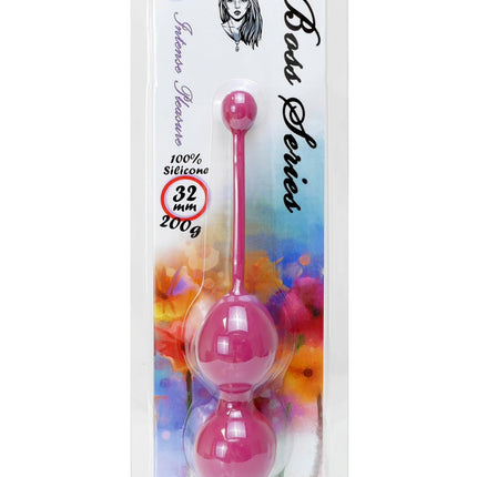 Bossoftoys - 75-00013 - Silicone Kegel Balls - length 16,5 cm - width  32mm  - 20g - DarkPink - strong blister