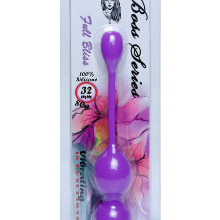 Bossoftoys - 75-00114 - Silicone Kegel Balls - length 16.5 cm - width 32mm - 80g - 10 functions - Purple - strong blister