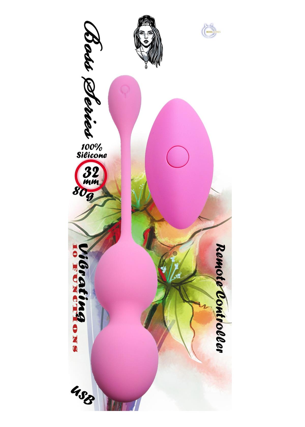 Vibrerende Kegelballetjes 32 mm met Afstandsbediening Roze