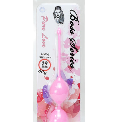 Bossoftoys - 75-0001-1 - Silicone Kegel Balls - length 16,5 cm - width  29mm  - 60g - hard Pink - strong blister