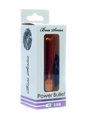 Wiederaufladbarer Bullet-Vibrator, goldfarben, 9 cm – 10 Einstellungen
