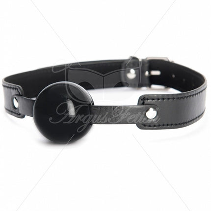 Argus Zwarte Rubberen Bal Gag - Lederlook Band - AF 001022