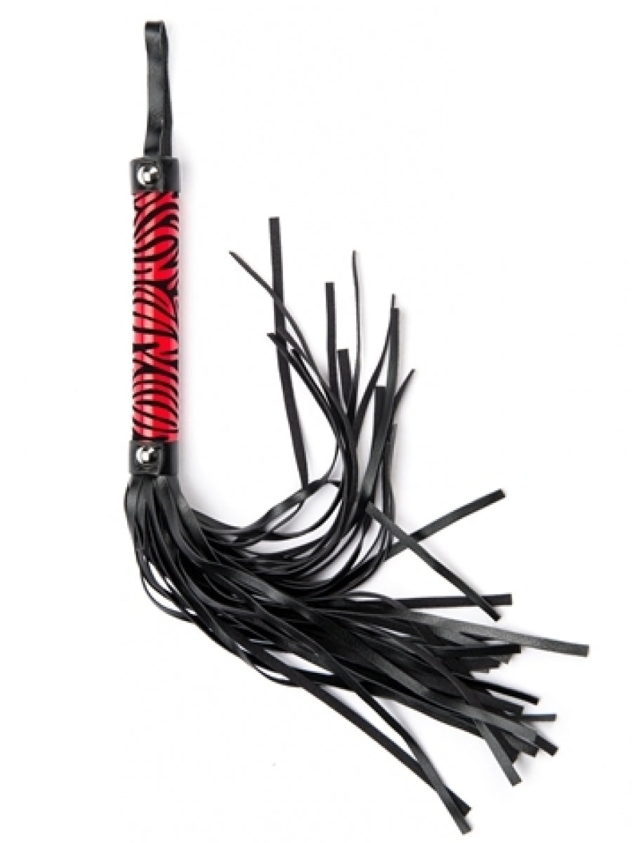 Argus Red Leopard Whip - Leather Look - AF 001026