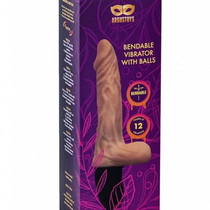 Argus - Buigbare Vibrator met Ballen - Kleurrijke Doos - 24 cm - AT 001074