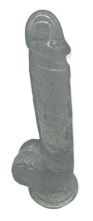 Argus Stardust Lover Doorzichtige Glitter Dildo - 21 cm - Verpakt in Sterke Blister - AT 001121