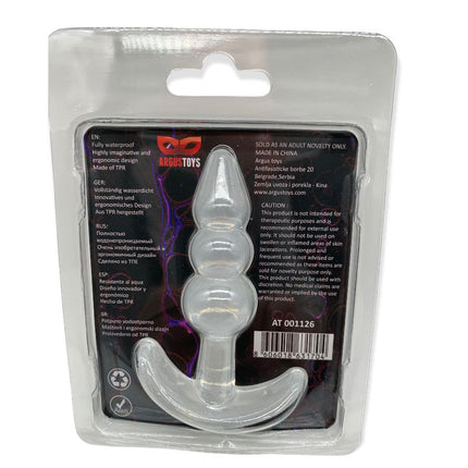Argus T-Plug Beaded Plug Transparent - 8.5 Cm Packed in Strong Blister - AT 001126