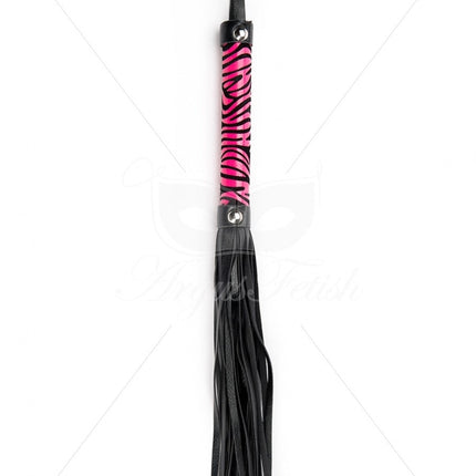 Argus Purple Leopard Whip - Leather Look - AF 001023
