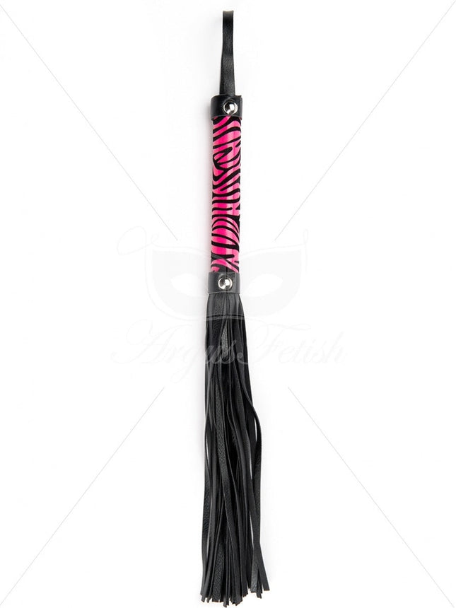 Argus Purple Leopard Whip - Leather Look - AF 001023