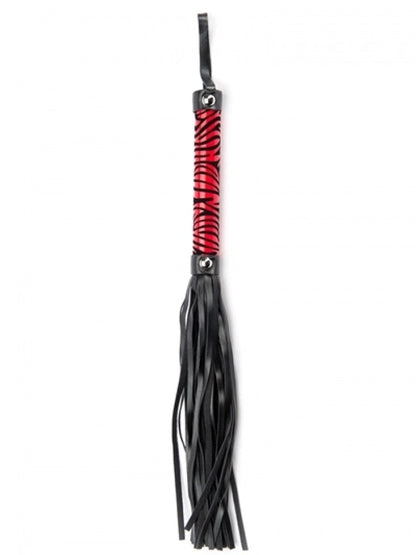 Argus Red Leopard Whip - Leather Look - AF 001026
