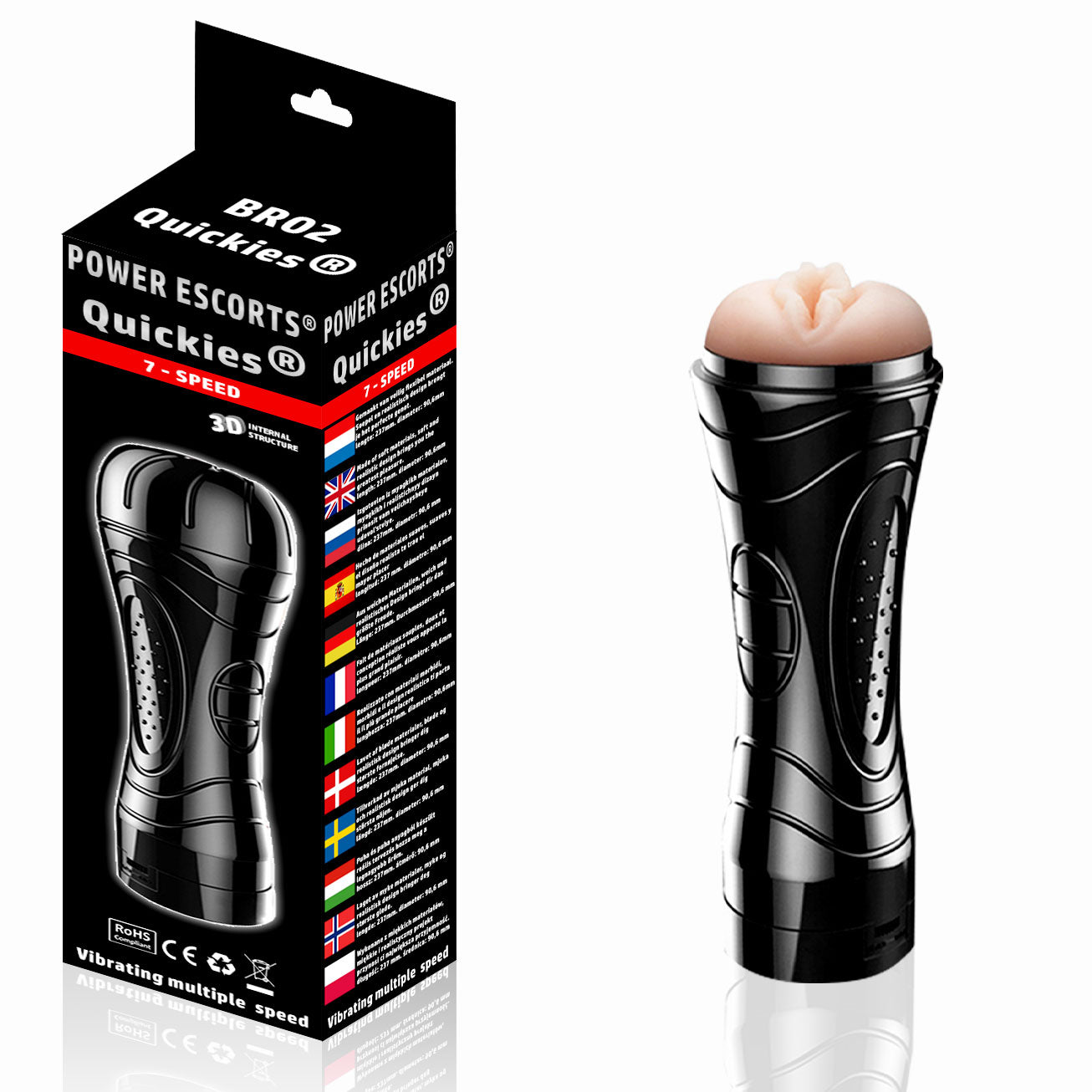 Power Escorts BR02 + DR04 COMBI PACK - Big Masturbator + Lubricant