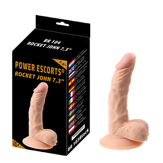 Power Escorts - BR104 - Rocket John 7.3'' - Realistic Dildo - 7.3 Inch / 18.5 CM - 2 Colors