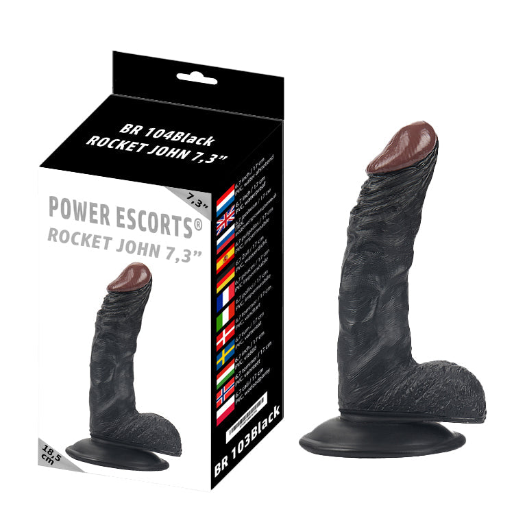 Power Escorts - BR104 - Rocket John 7.3'' - Realistic Dildo - 7.3 Inch / 18.5 CM - 2 Colors