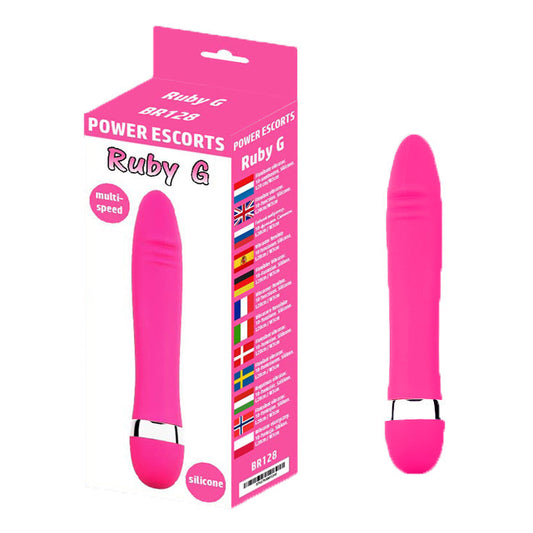 Power Escorts - BR128 - Ruby G - G Spot Vibrator - 10-Speed ​​- 18.5 CM - Pink