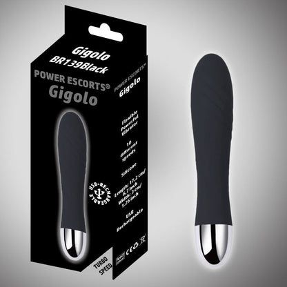 Power Escorts Gigolo G Spot Vibrator - Black - Rechargeable - BR139