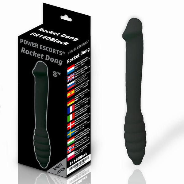 Doppel-Dildo Rocket Dong Schwarz - 20,4 x 3 cm