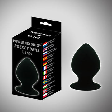 Rocket Drill Large Anaalplug 9,5 x 5,2 cm Zwart