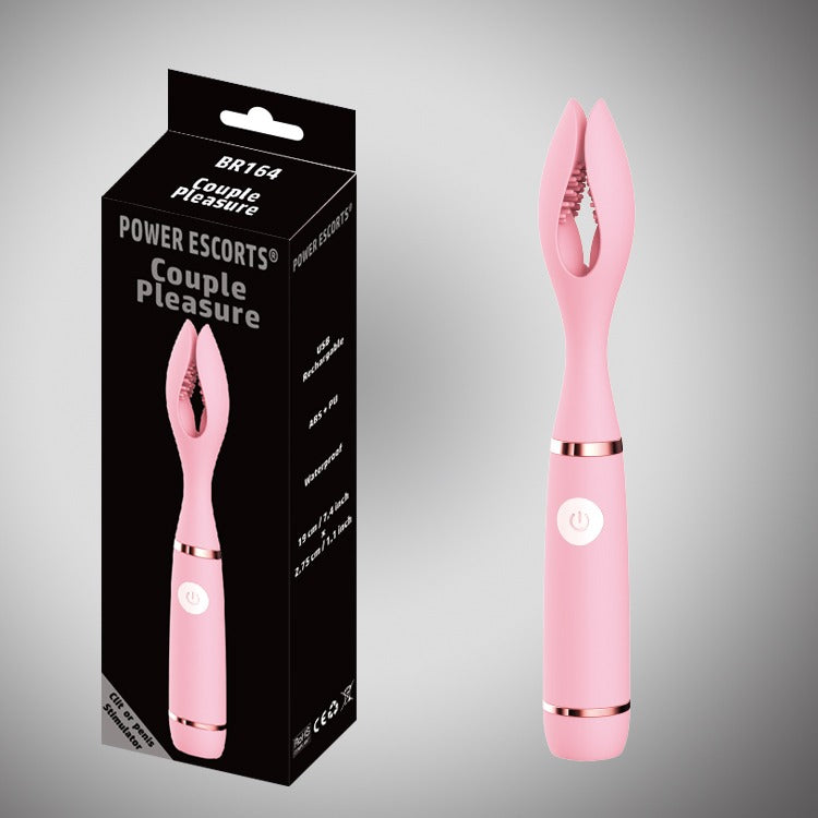Koppelvibrator Couple Pleasure Roze - 19 cm