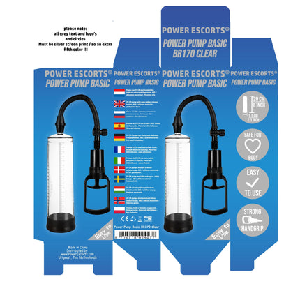 Power Escorts - BR170 - Power Pump Basic - Penis Pump - Transparent