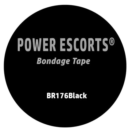 Power Escorts - BR176 - Bondage Tape - Kinky Fetish - 15 Meters - Black